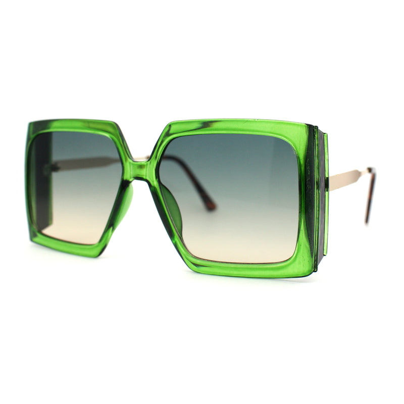 Womens Oversized Rectangle Butterfly Fashion Designer Sunglasses