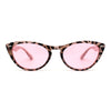 Womens Keyhole Cat Eye Retro Hipster Plastic Sunglasses