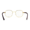 90s Retro OG Rapper Luxury Art Deco Rectangle Fashion Glasses Gold Brown