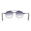 Womens Intricate Rhinestone Jewel Trim Metal Oversized Sunglasses