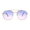 Womens Boyfriend Luxury Flat Top Double Bridge Pilots Sunglasses