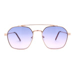 Womens Boyfriend Luxury Flat Top Double Bridge Pilots Sunglasses