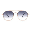 Womens Boyfriend Luxury Flat Top Double Bridge Pilots Sunglasses