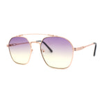 Womens Boyfriend Luxury Flat Top Double Bridge Pilots Sunglasses