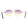 Womens Intricate Rhinestone Jewel Trim Metal Oversized Sunglasses