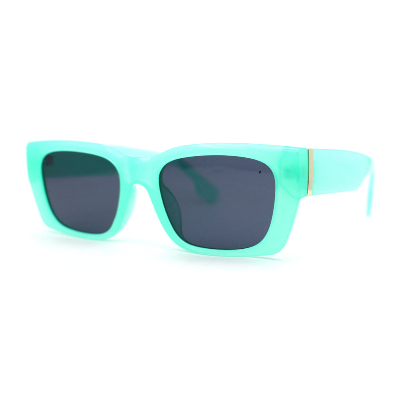 Classically Square Narrow Rectangle Plastic Womens Sunglasses