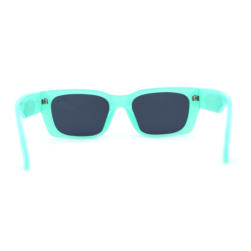 Classically Square Narrow Rectangle Plastic Womens Sunglasses