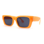 Classically Square Narrow Rectangle Plastic Womens Sunglasses