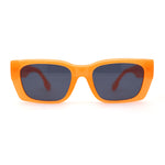 Classically Square Narrow Rectangle Plastic Womens Sunglasses