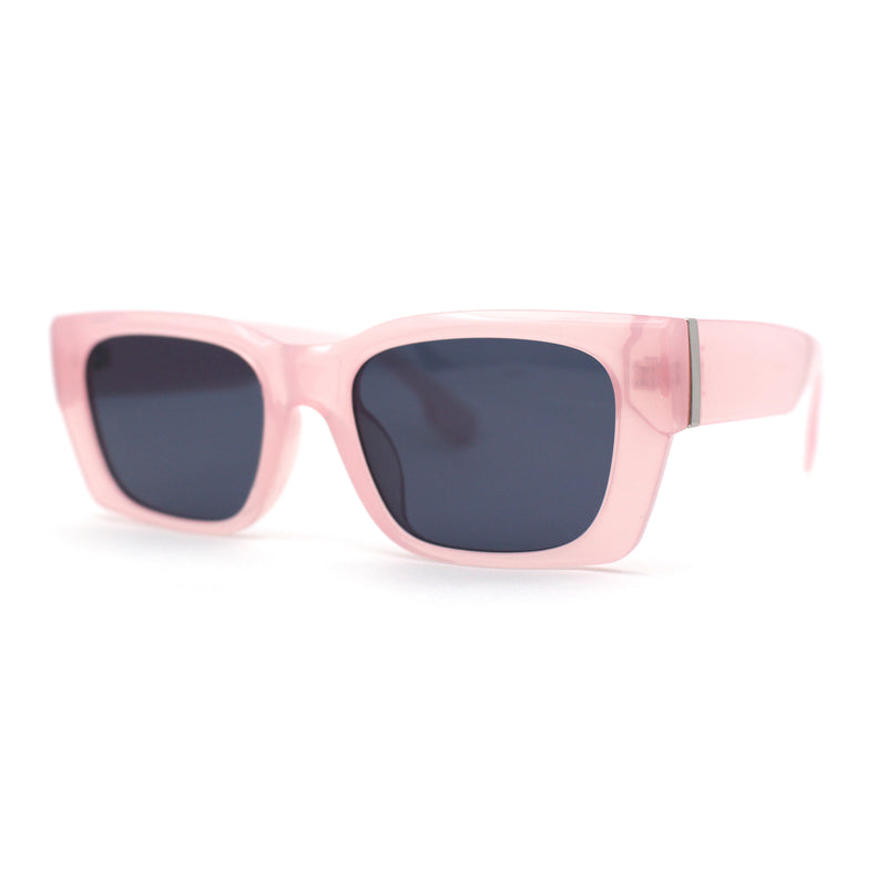 Classically Square Narrow Rectangle Plastic Womens Sunglasses