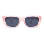 Classically Square Narrow Rectangle Plastic Womens Sunglasses