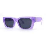 Classically Square Narrow Rectangle Plastic Womens Sunglasses