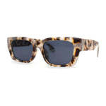 Iconic Retro Square Narrow Rectangle Plastic Womens Sunglasses