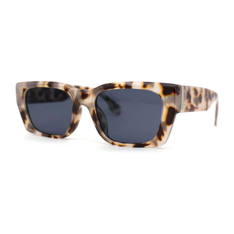 Iconic Retro Square Narrow Rectangle Plastic Womens Sunglasses