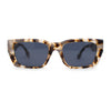 Iconic Retro Square Narrow Rectangle Plastic Womens Sunglasses