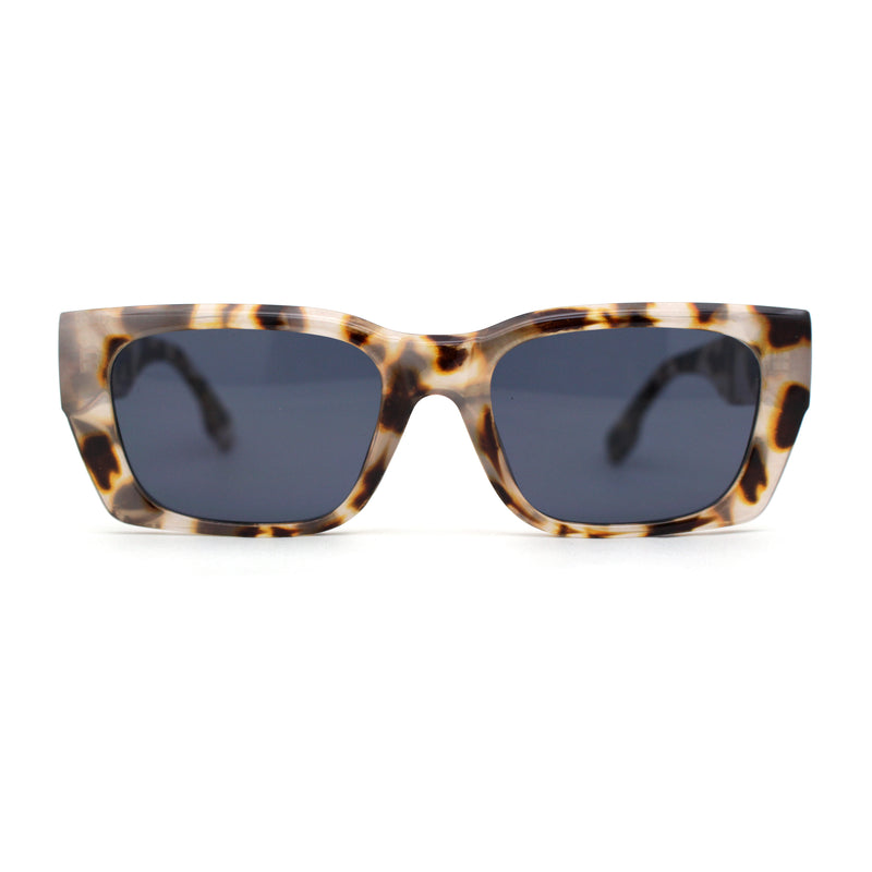 Iconic Retro Square Narrow Rectangle Plastic Womens Sunglasses