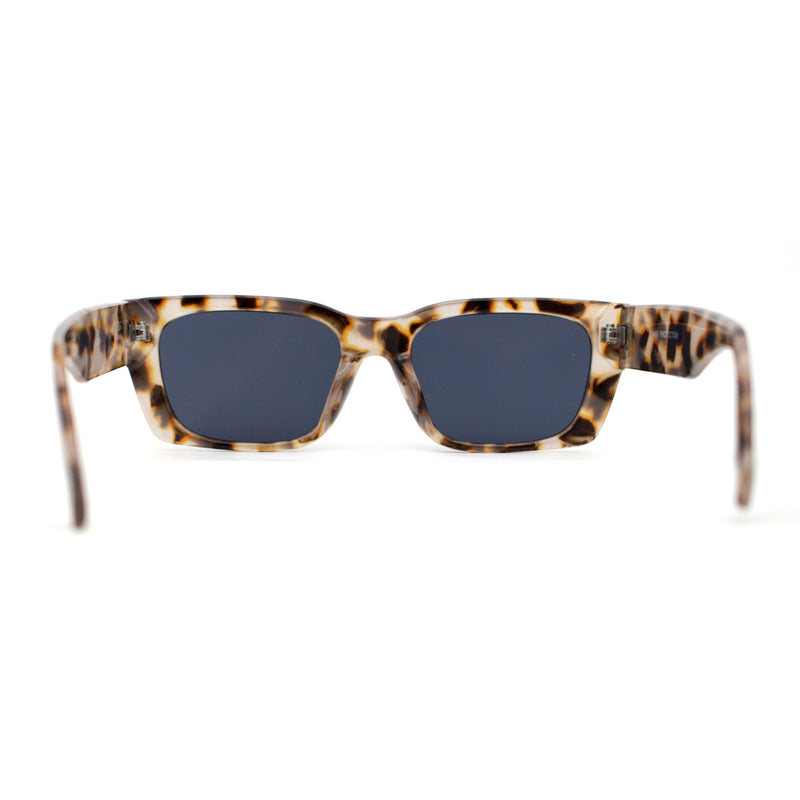 Iconic Retro Square Narrow Rectangle Plastic Womens Sunglasses