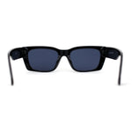 Iconic Retro Square Narrow Rectangle Plastic Womens Sunglasses