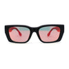 Iconic Retro Square Narrow Rectangle Plastic Womens Sunglasses