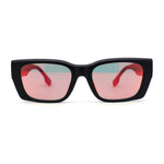 Iconic Retro Square Narrow Rectangle Plastic Womens Sunglasses