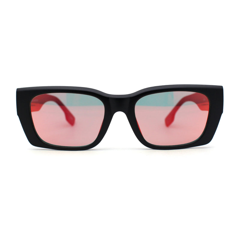 Iconic Retro Square Narrow Rectangle Plastic Womens Sunglasses