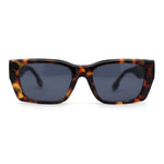 Iconic Retro Square Narrow Rectangle Plastic Womens Sunglasses