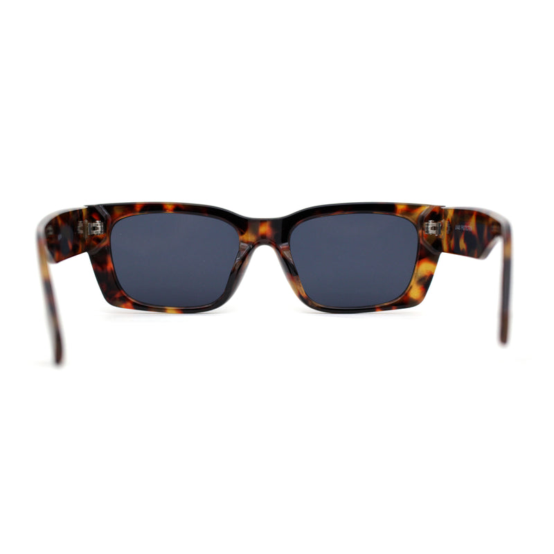 Iconic Retro Square Narrow Rectangle Plastic Womens Sunglasses