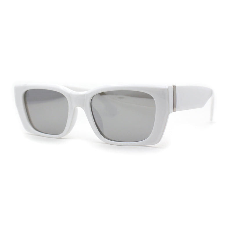 Iconic Retro Square Narrow Rectangle Plastic Womens Sunglasses