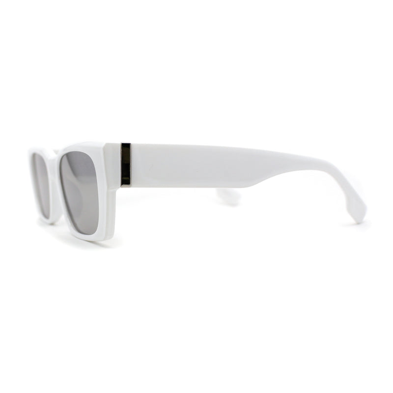 Iconic Retro Square Narrow Rectangle Plastic Womens Sunglasses