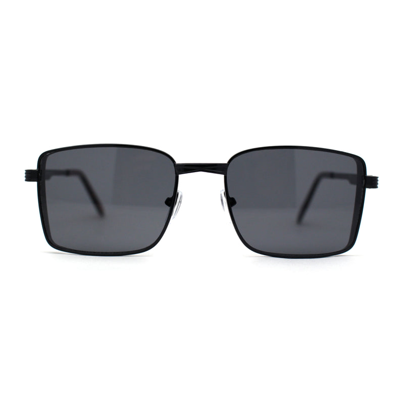 Mens Luxury Classical Narrow Rectangular Metal Rim Pimp Sunglasses