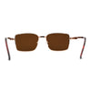 Mens Luxury Classical Narrow Rectangular Metal Rim Pimp Sunglasses