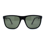 Polarized Mens Flat Top Rectangular Sport Horn Rim Sunglasses