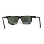 Polarized Mens Flat Top Rectangular Sport Horn Rim Sunglasses