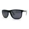 Polarized Mens Flat Top Rectangular Sport Horn Rim Sunglasses