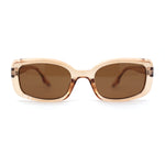 Womens Mod Rectangle Iconic Fashion Plastic Sunglasses