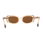 Womens Mod Rectangle Iconic Fashion Plastic Sunglasses