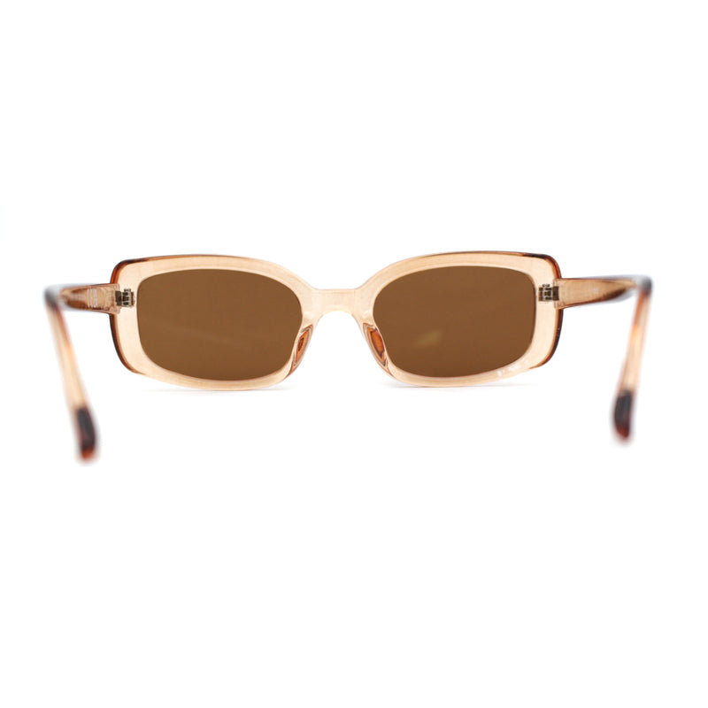 Womens Mod Rectangle Iconic Fashion Plastic Sunglasses