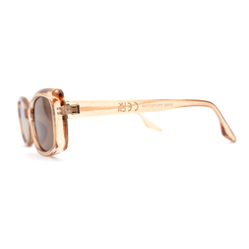Womens Mod Rectangle Iconic Fashion Plastic Sunglasses