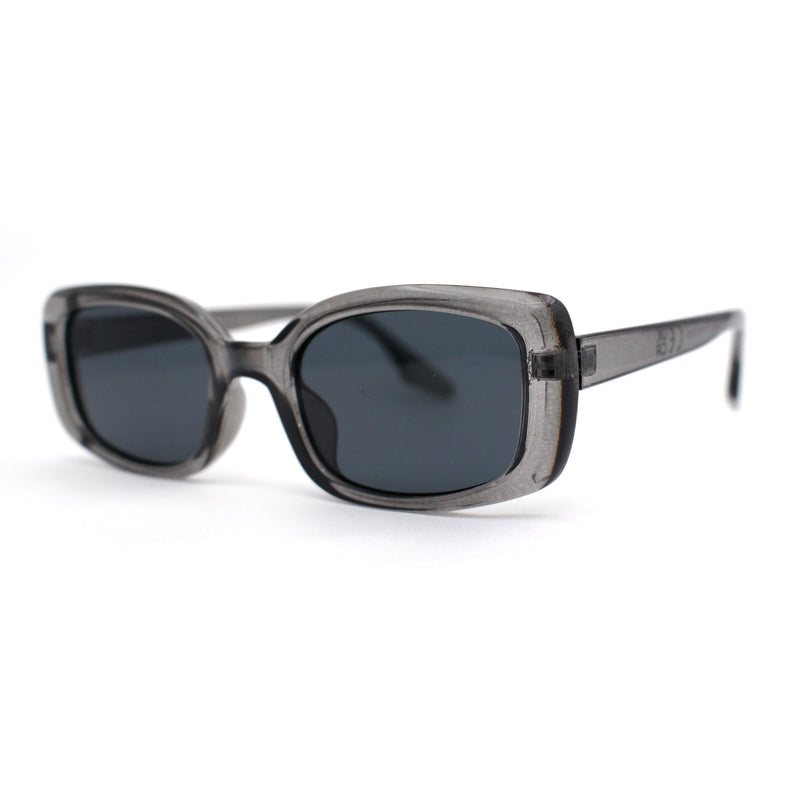 Womens Mod Rectangle Iconic Fashion Plastic Sunglasses