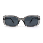 Womens Mod Rectangle Iconic Fashion Plastic Sunglasses