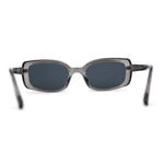 Womens Mod Rectangle Iconic Fashion Plastic Sunglasses