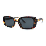 Womens Mod Rectangle Iconic Fashion Plastic Sunglasses
