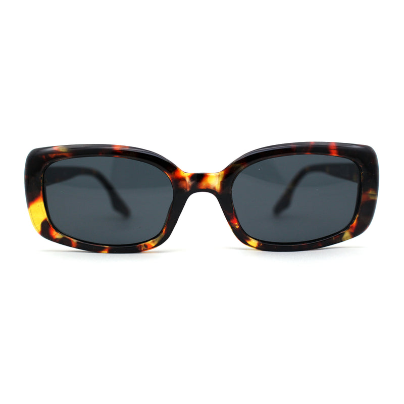 Womens Mod Rectangle Iconic Fashion Plastic Sunglasses