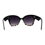 Womens Oversize Butterfly Thick Horn Rim Plastic Sunglasses