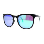 Mens Collapsible Oversize Thin Plastic Hipster Horn Rim Sunglasses