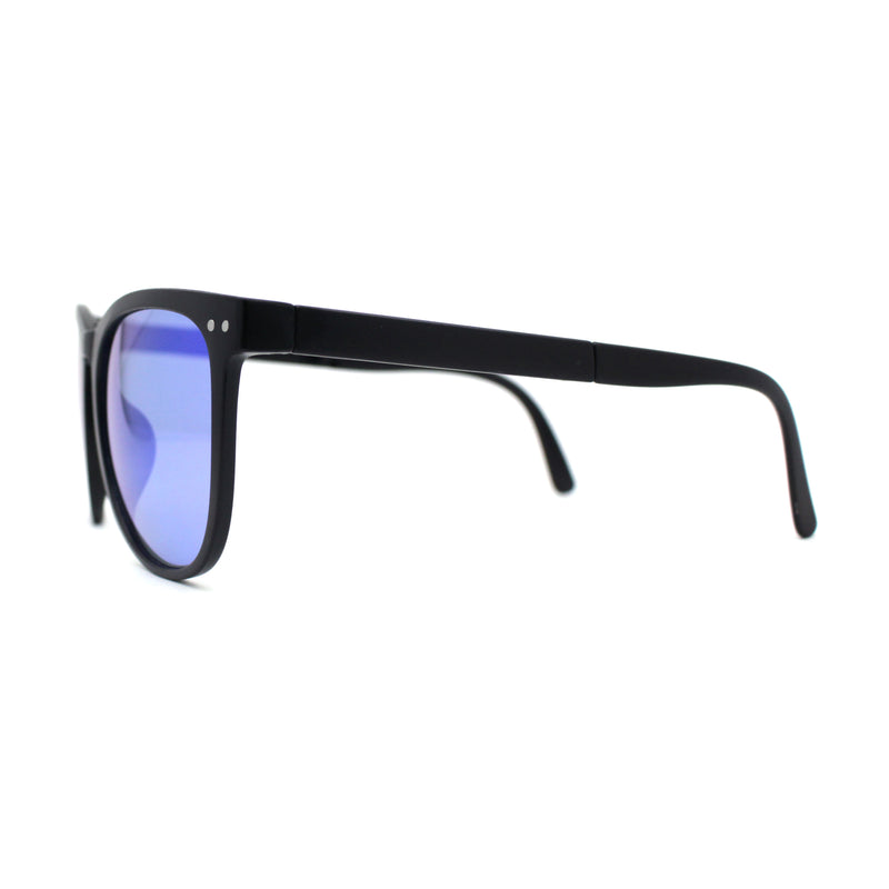 Mens Collapsible Oversize Thin Plastic Hipster Horn Rim Sunglasses