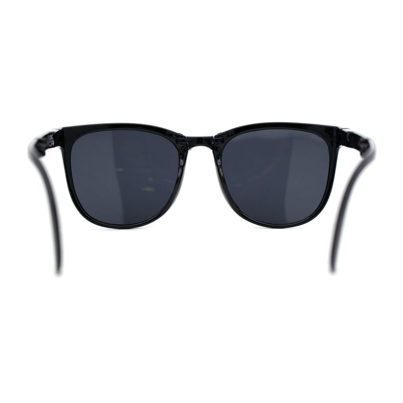 Mens Collapsible Oversize Thin Plastic Hipster Horn Rim Sunglasses