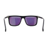 Mens No Glare Polarized Flat Top Horn Rim Rectangle Sunglasses