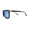 Mens No Glare Polarized Flat Top Horn Rim Rectangle Sunglasses