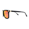 Mens No Glare Polarized Flat Top Horn Rim Rectangle Sunglasses